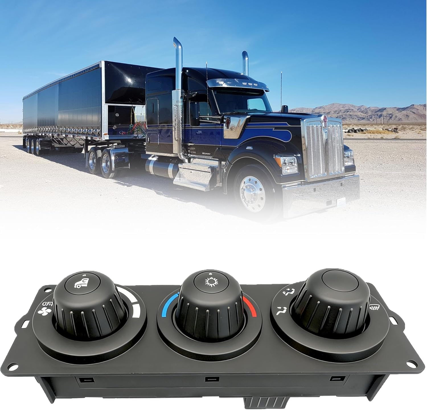 Compatible with MecXroa A/C Heater Climate Control Module Panel Compatible with Kenworth W900 T800 T680 T880 & More (2006-2025) - Replaces F21-1013-21-000, F21101321000