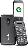 Doro - 2800 - Seniorenhandy - 4G-Klapptelefon ohne Vertrag - Tasten mit Sprachausgabe - Kamera - Bluetooth - Notruftaste - Schwarz graphit
