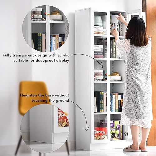 Miniatura 5 de Alvisyd Armario de almacenamiento de archivos de oficina de metal con 4 estantes ajustables para oficina en casa, sala de estar, sala de estudio,