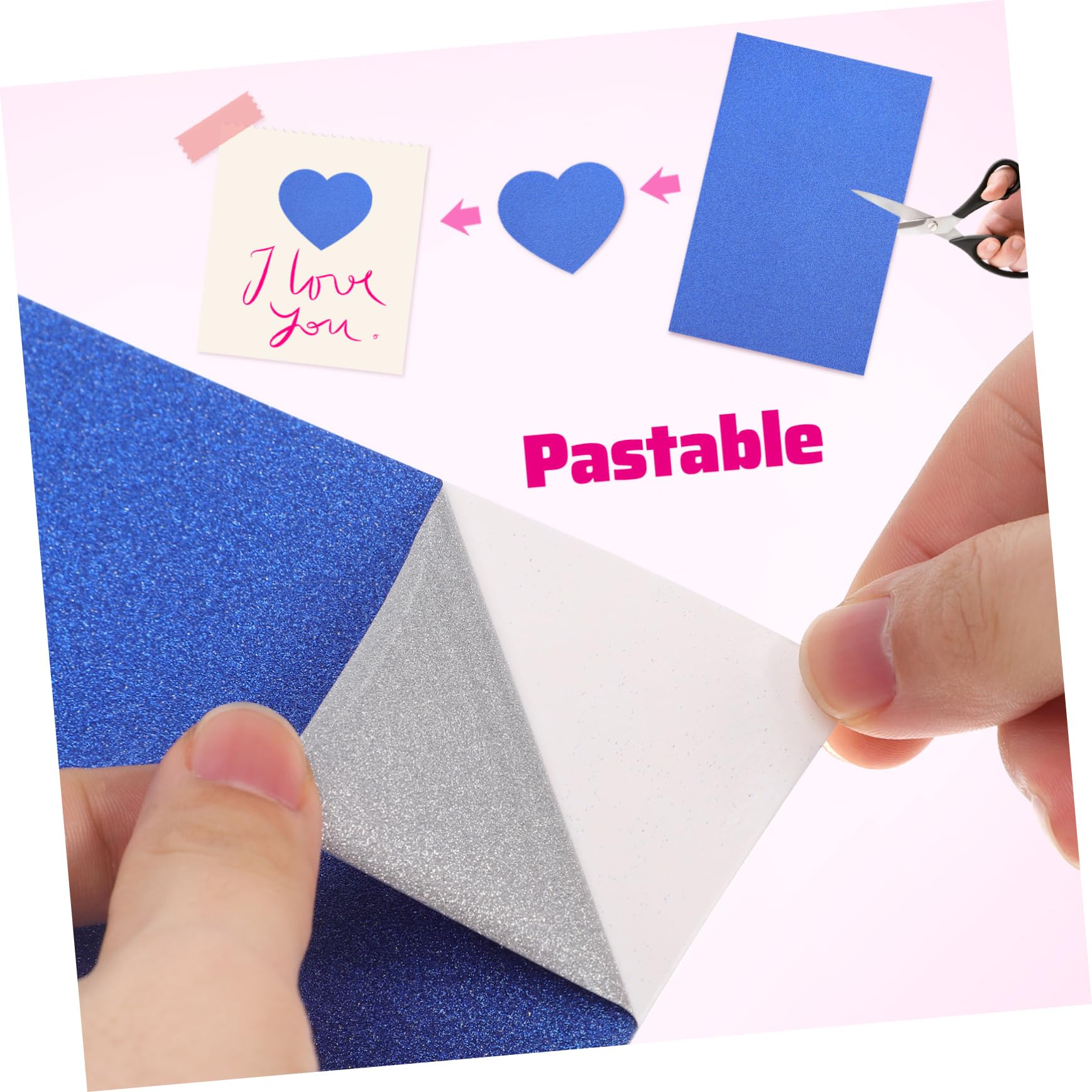 Cartoncini Glitterati 60 Fogli 250g Cartoncino Resistente | Effetto Brillantinato, Carta da 250g, Confezione da 60 Fogli, per Lavori Creativi e Scrapbooking Colore Casuale