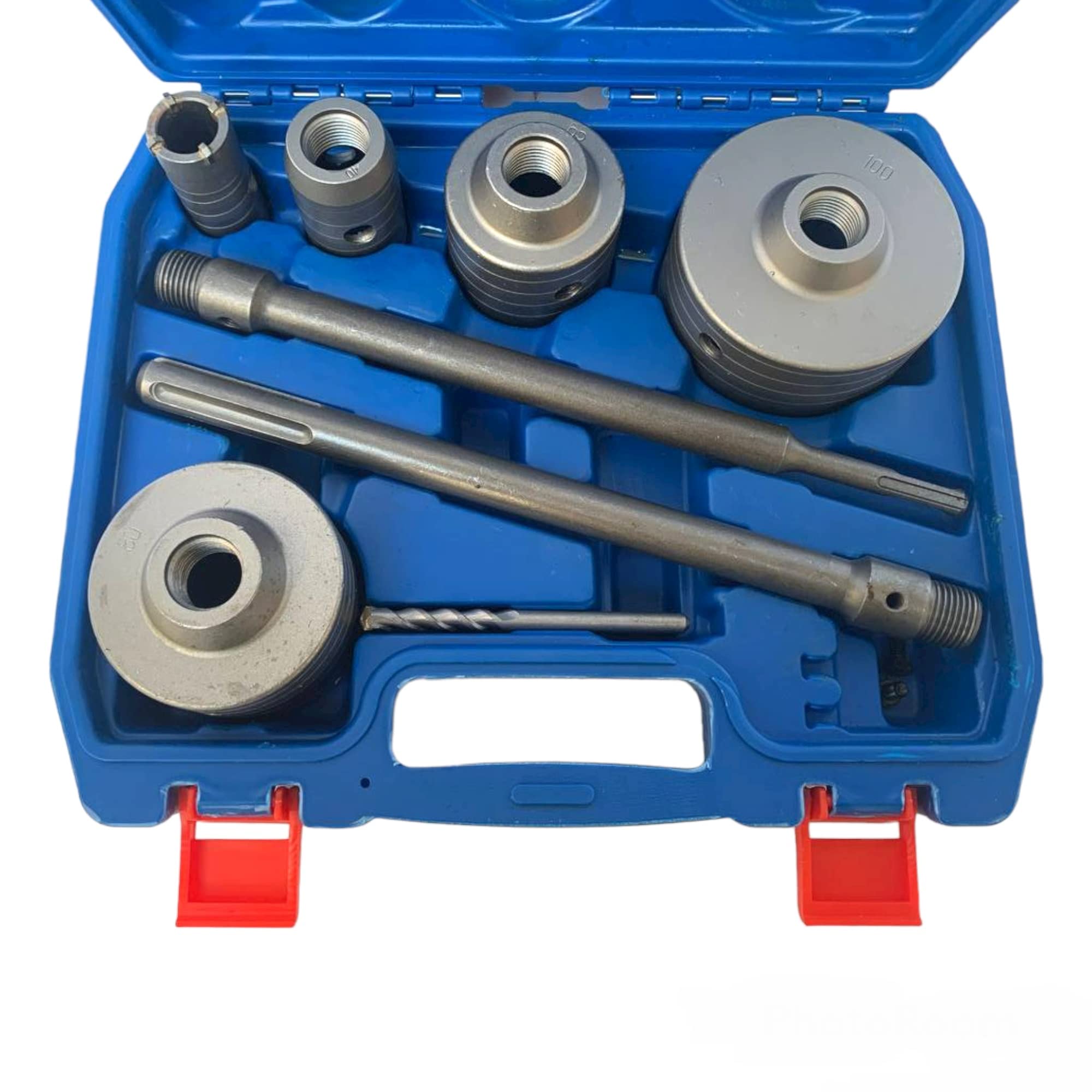 Frese a tazza carotatrici da trapano per forare muro fresa carotatrice con valigia 9 pezzi incluse prolunghe SDS PLUS e SDS MAX