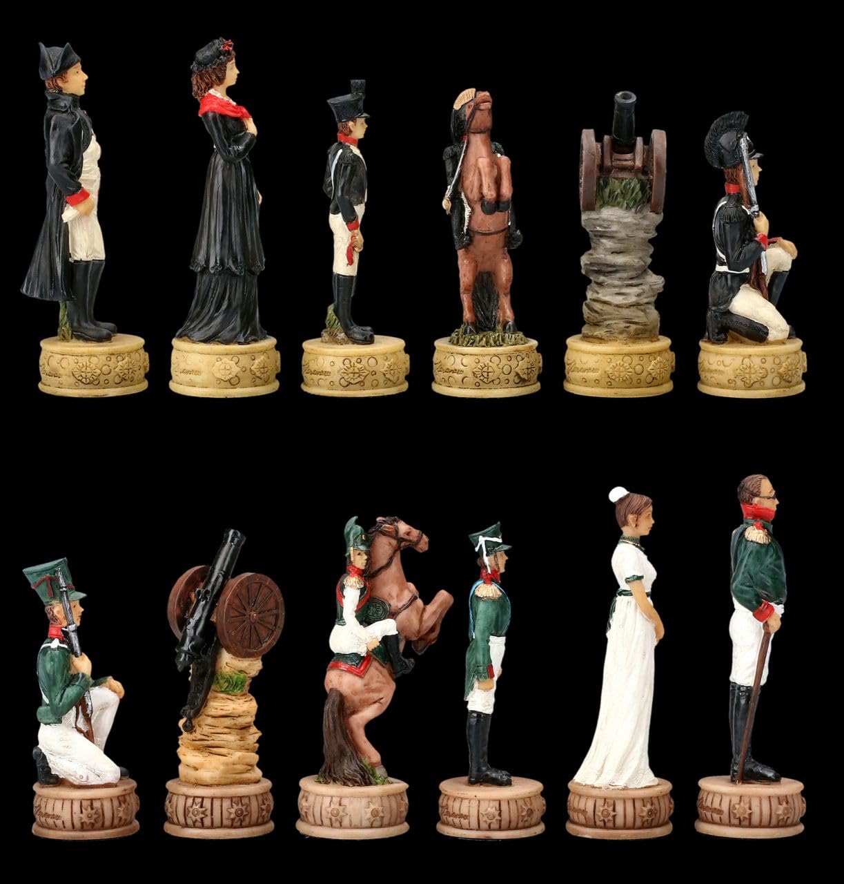 Set di scacchi Romani contro Arabi, 32 personaggi fino a 8 cm di altezza
