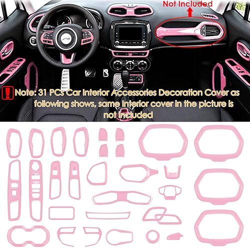 Miniatura 5 de 31 piezas de accesorios para el interior del automóvil, decoración de ventilación de aire acondicionado, altavoz de puerta, portavasos de agua,