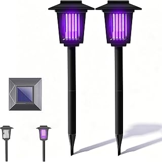 2026 NEW Upgrade Solar Powered Mosquito Zapper,Smart Solar Dual-Mode Garden Zapper,ABS Outer IP54 Waterproof（2pcs）