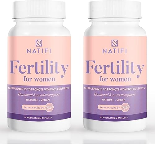Fertifi de Natifi 2 botellas vitaminas prenatales fertilidad regulan los ciclos de equilibrio de hormonas ayudan a la ovulación Concepción