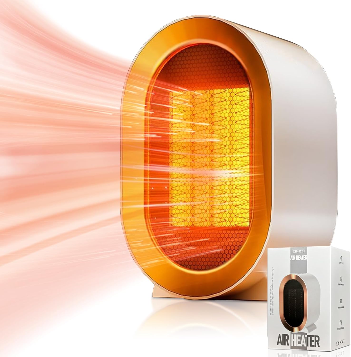 1200W Fan Heater Portable Electric Heaters,Ceramic Plug in Heater