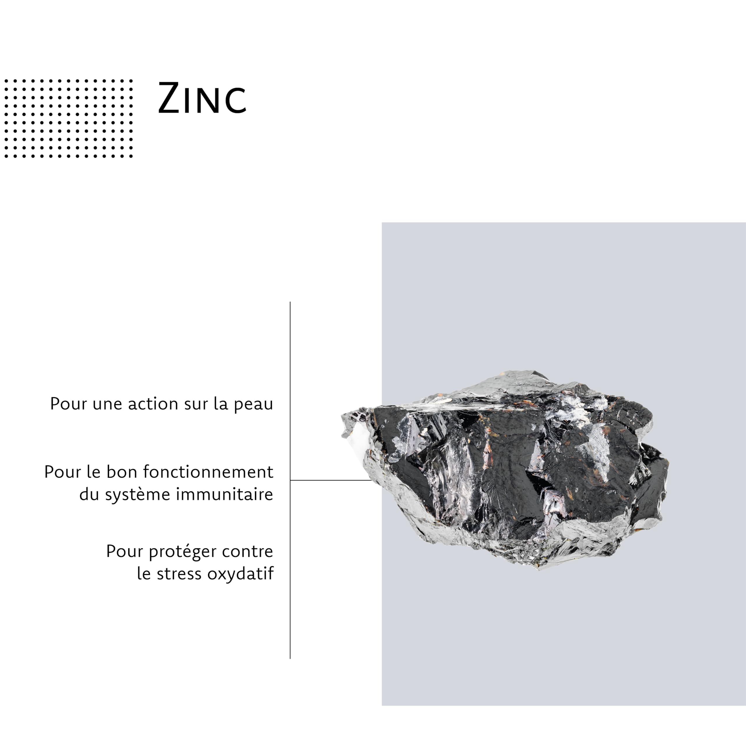 Zincactifs - Complement Alimentaire Immunité & Peau - Zinc, Vitamines B5 & B6 - Aragan - 60 Gélules