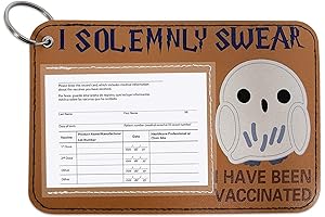 4 X 3" Cute Cartoon Vaccine Card Holder with Transparent Window