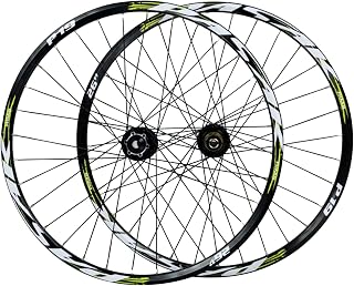 SJHFG Rueda para Bicicletas,Ciclismo Wheels 26/27.5/29'' Llanta MTB de Doble Pared Frenos Disco Eje de Barril 12/15MM Volante 7/8/9/10/11 Velocidades