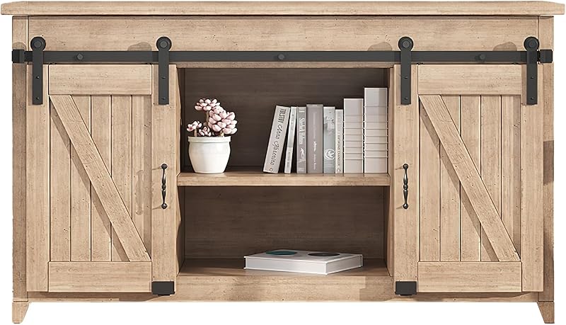 ZEKOO Kit de herrajes para puerta de granero Super Mini de 4 pies para 2 puertas de gabinete, forma de I | Riel de herrajes para puerta corredera pequeña de alta resistencia para soporte de TV, armario, armario, almacenamiento, fácil de instalar/bricolaje, sin problemas