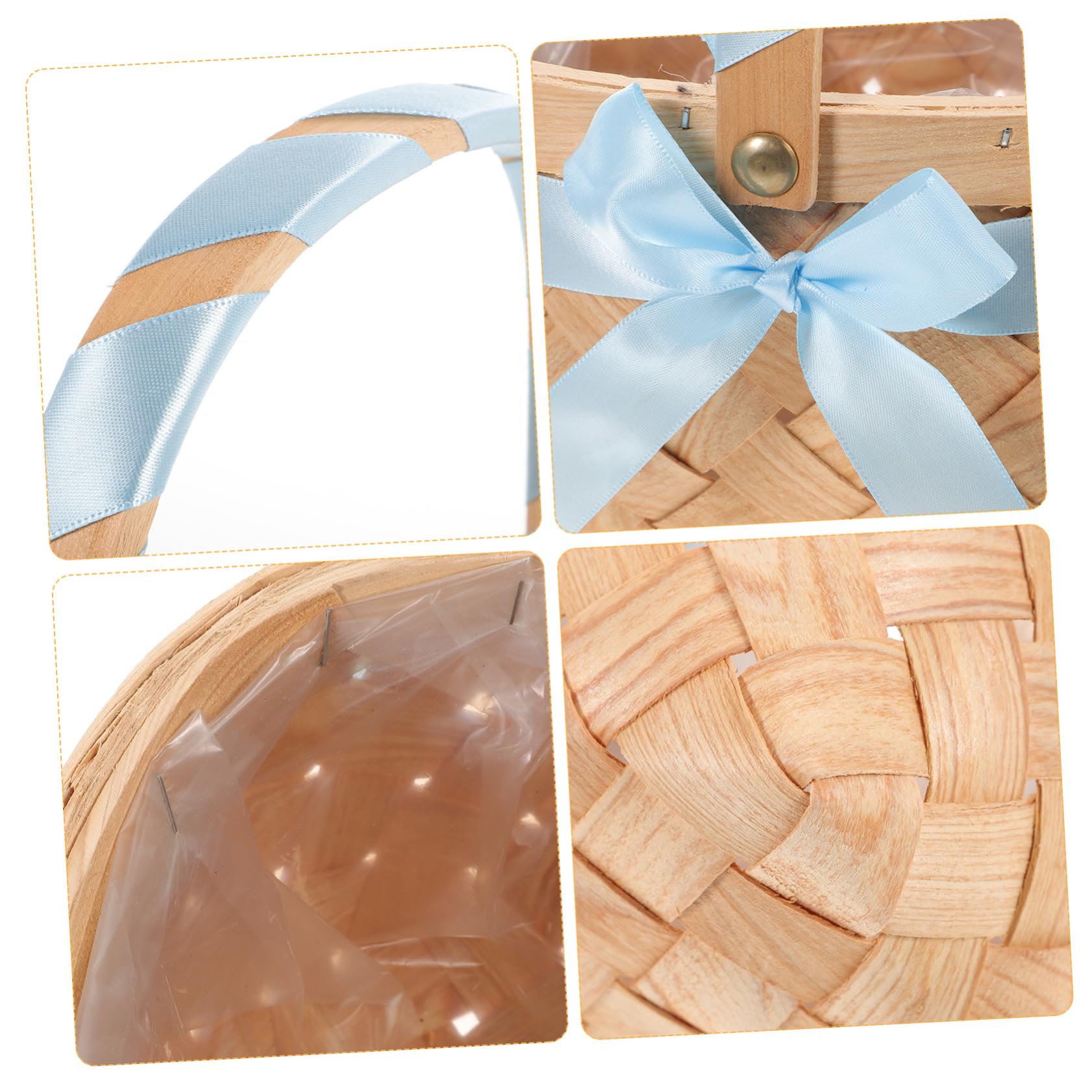 MAGICLULU 3pezzi Cesta Intrecciata Per Matrimoni e Confezione Per Shower Compleanni e Maneggevole