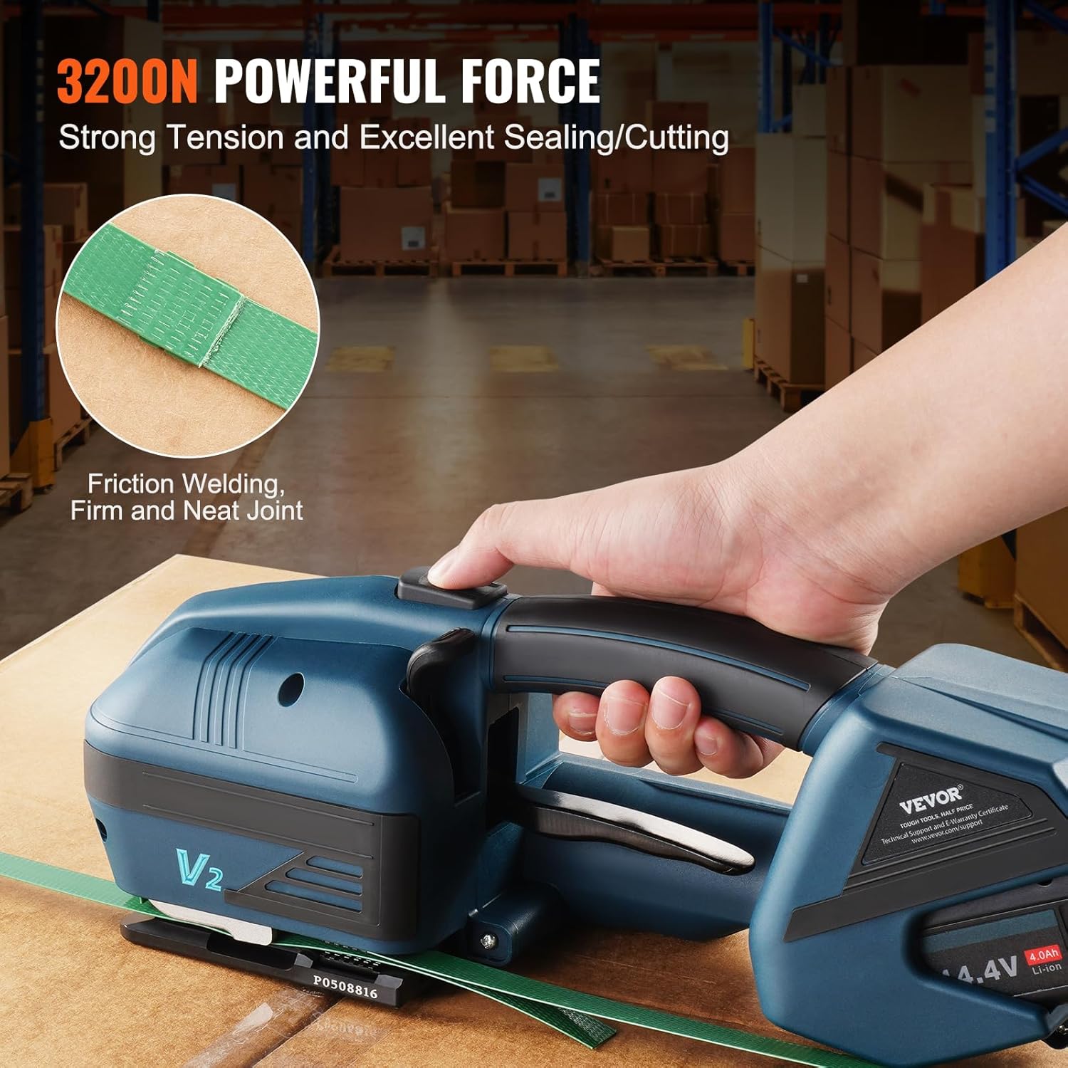 Powerful Tension and Friction Welding of VEVOR Strapping Machine