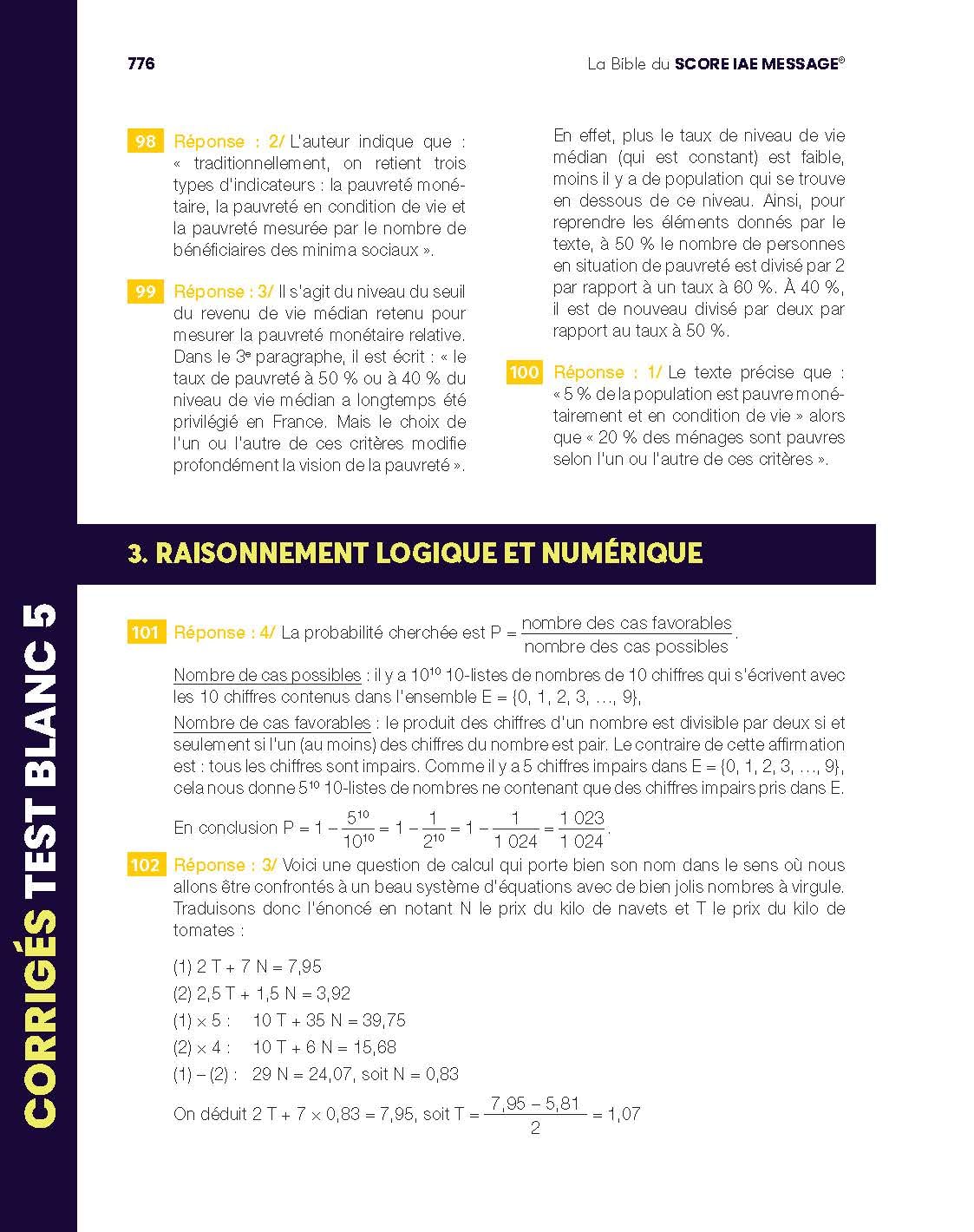 La Bible du Score IAE Message 2026: 15e édition