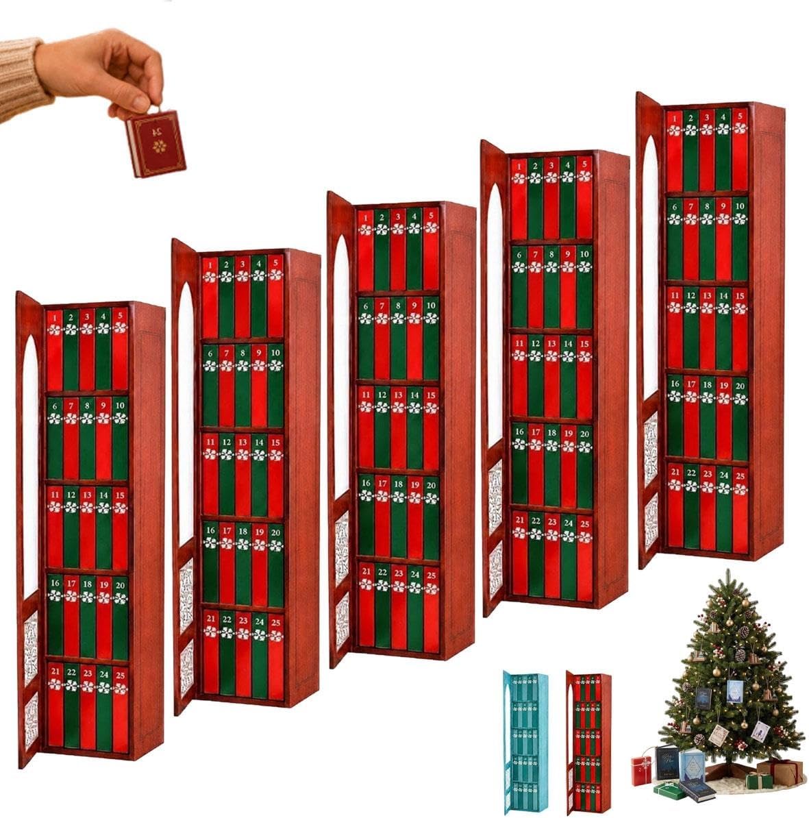 Mini Book Ornament Advent Calendar Christmas Gift with 25 Tiny Books