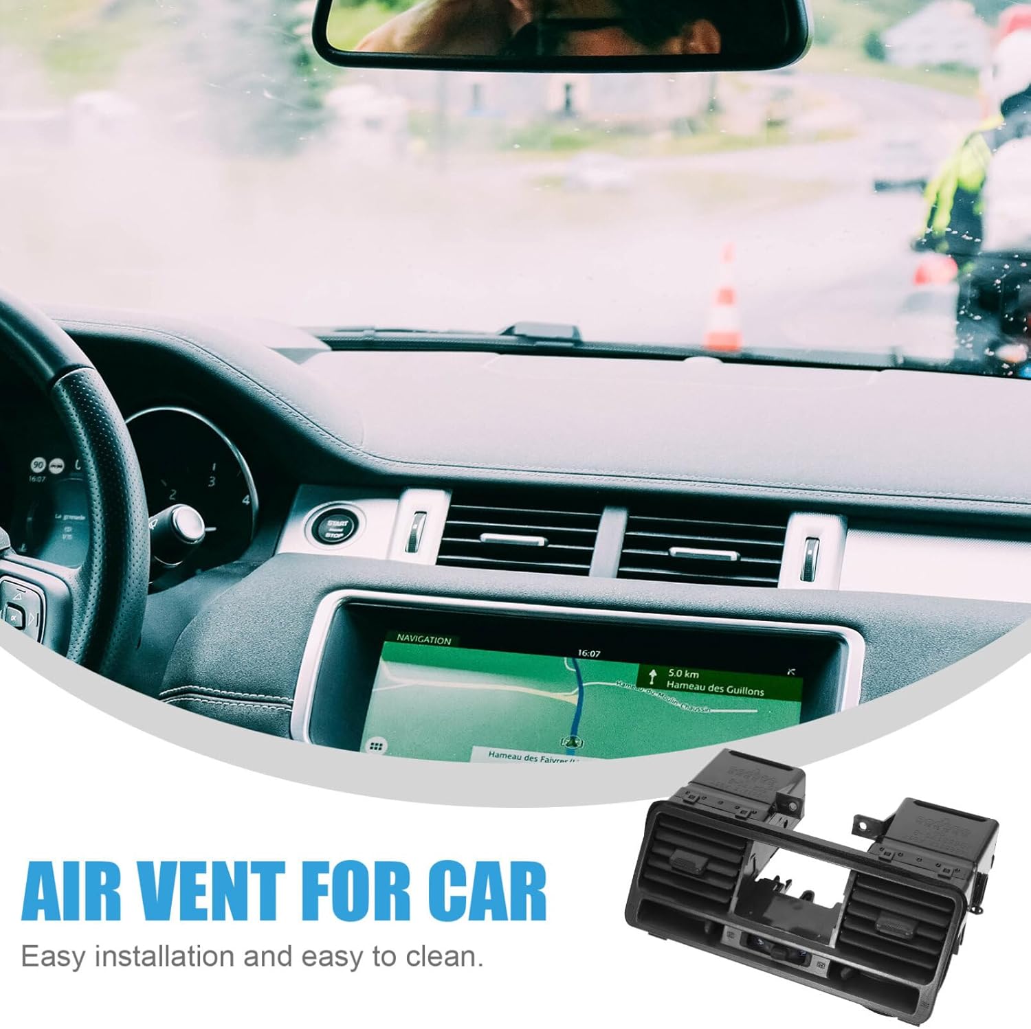 OUNONA Car Dashboard Grille Compatible Easy Install Air Conditioning Vent Outlet Interior Sophistication