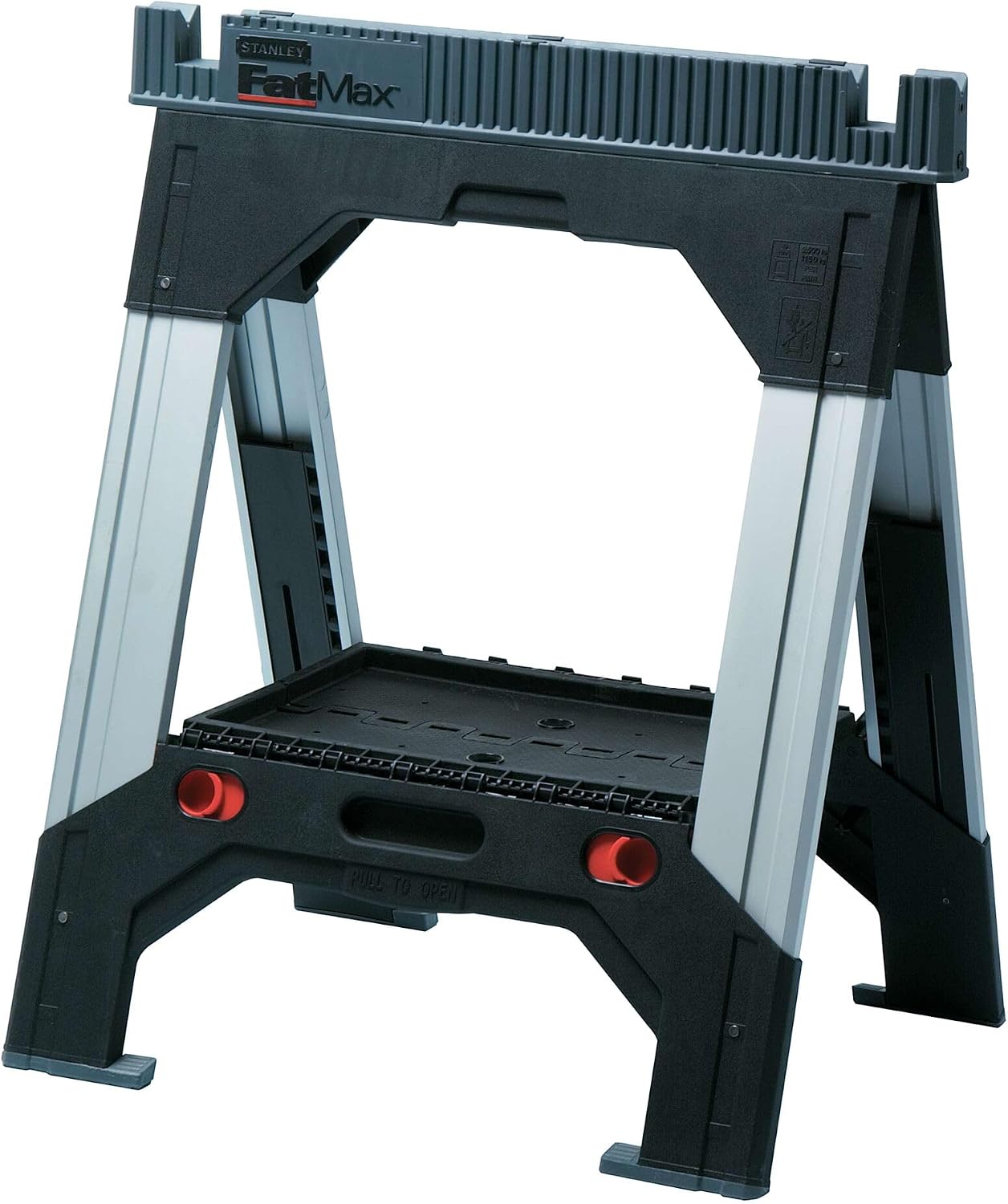 STANLEY Adjustable Folding Saw Horse, 32–39 in, 2,500 lb (011031S)