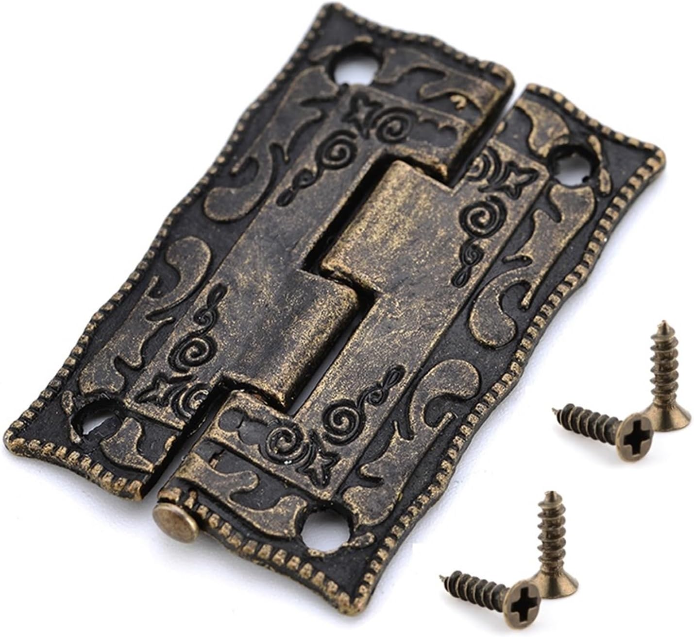 Antique Bronze Hinges Cabinet Door Drawer Decorative Mini Hinge for Jewelry Storage Wooden Box Furniture Hardware 5Pcs