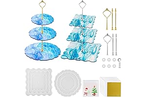 2 Pack 3 Tier Cake Stand Resin Tray Molds