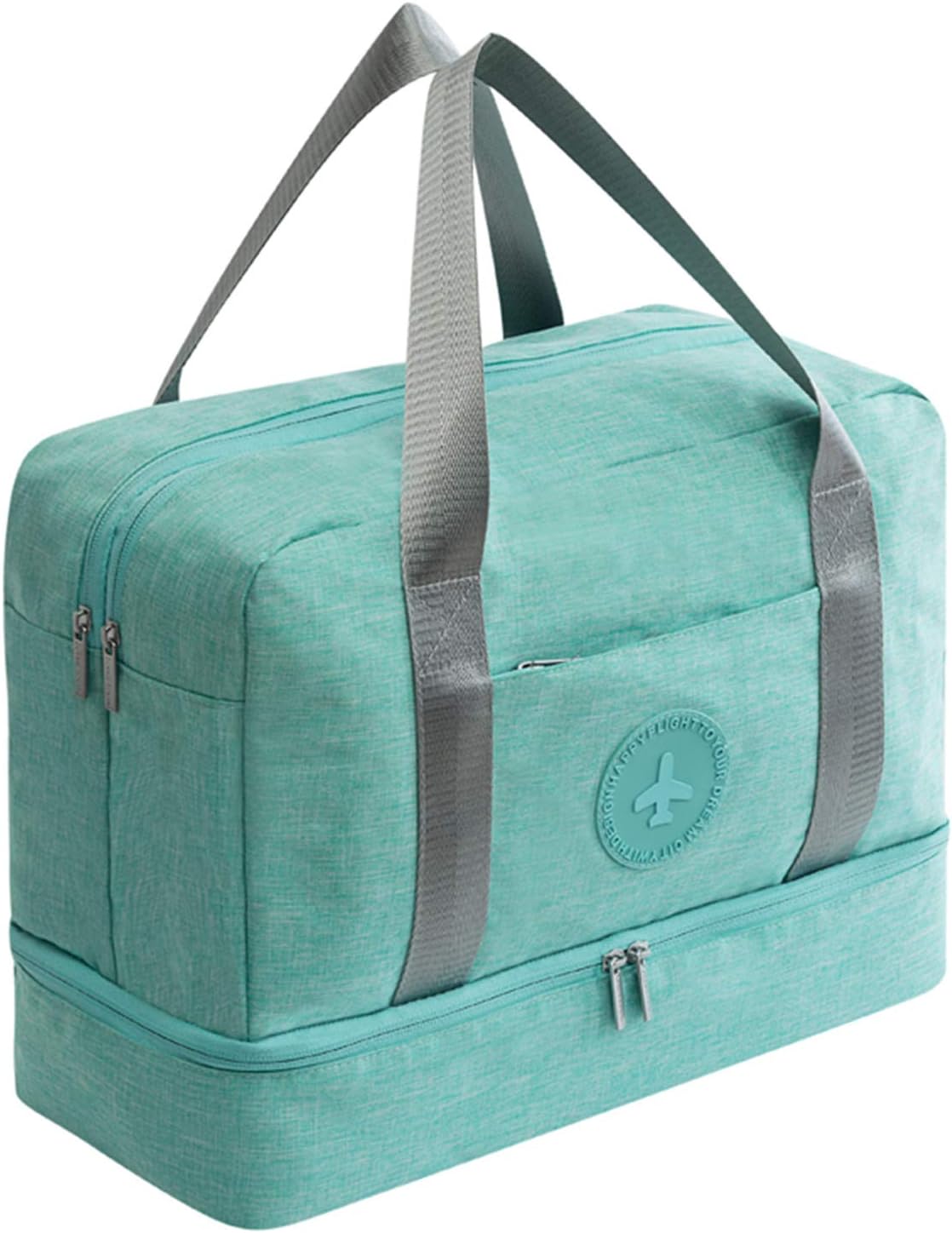 DTNO.I Sports Gym Bag, Small Travel Duffel Bag with Wet Pocket & Shoes Compartment, Packable Travel Luggage Bag Gym Duffle Bag for Men and Women(Tiffany Blue)