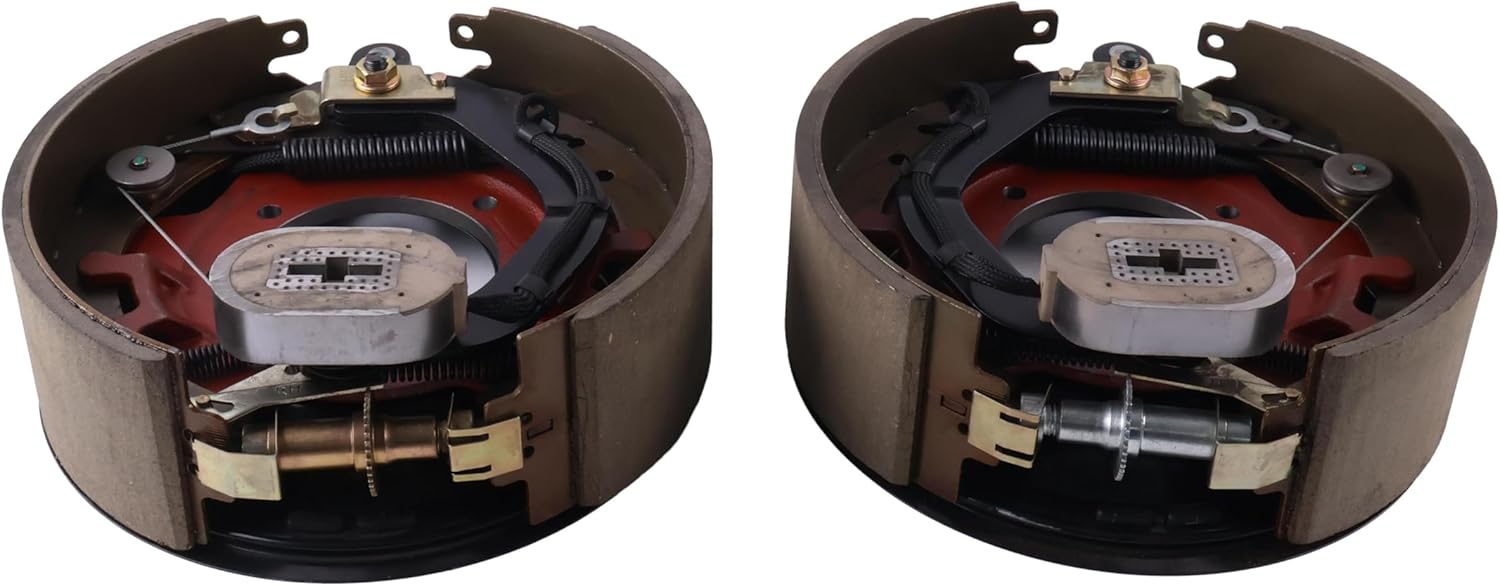 12-1/4" x 4" Electric Brake Assemblies Compatible with 10K Dexter Trailer Axles LH+RH 7-Bolt #K23-438-00 K23-439-00