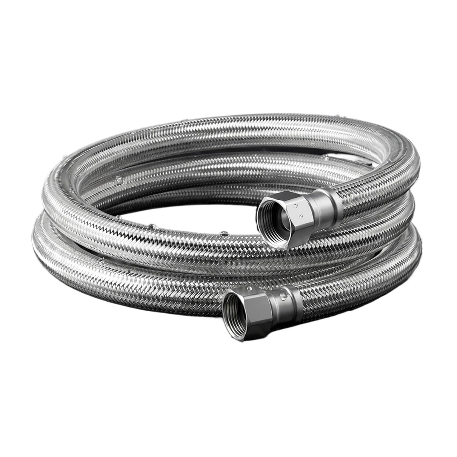 PULaif Shower Hose, 304 Stainless Steel Braided Water Supply Hose Female Connector Faucet Toilet Water Heater