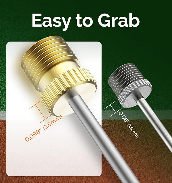 ETENWOLF 12 Pack Brass Ball Pump Needles, No Break Heavy Duty Needles | Air Pump Needles for Balls with Storage Case, Compatible with Hand Pump and Electric Pump, Stainless Steel Body