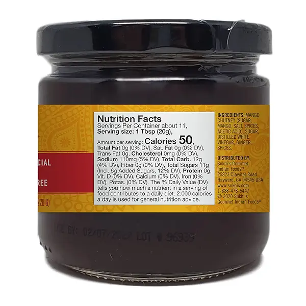 Sukhi’s Mango Chutney - Gluten Free Indian Chutney - Chutney Spread for Indian Food and Snacks (2 Pack) 2