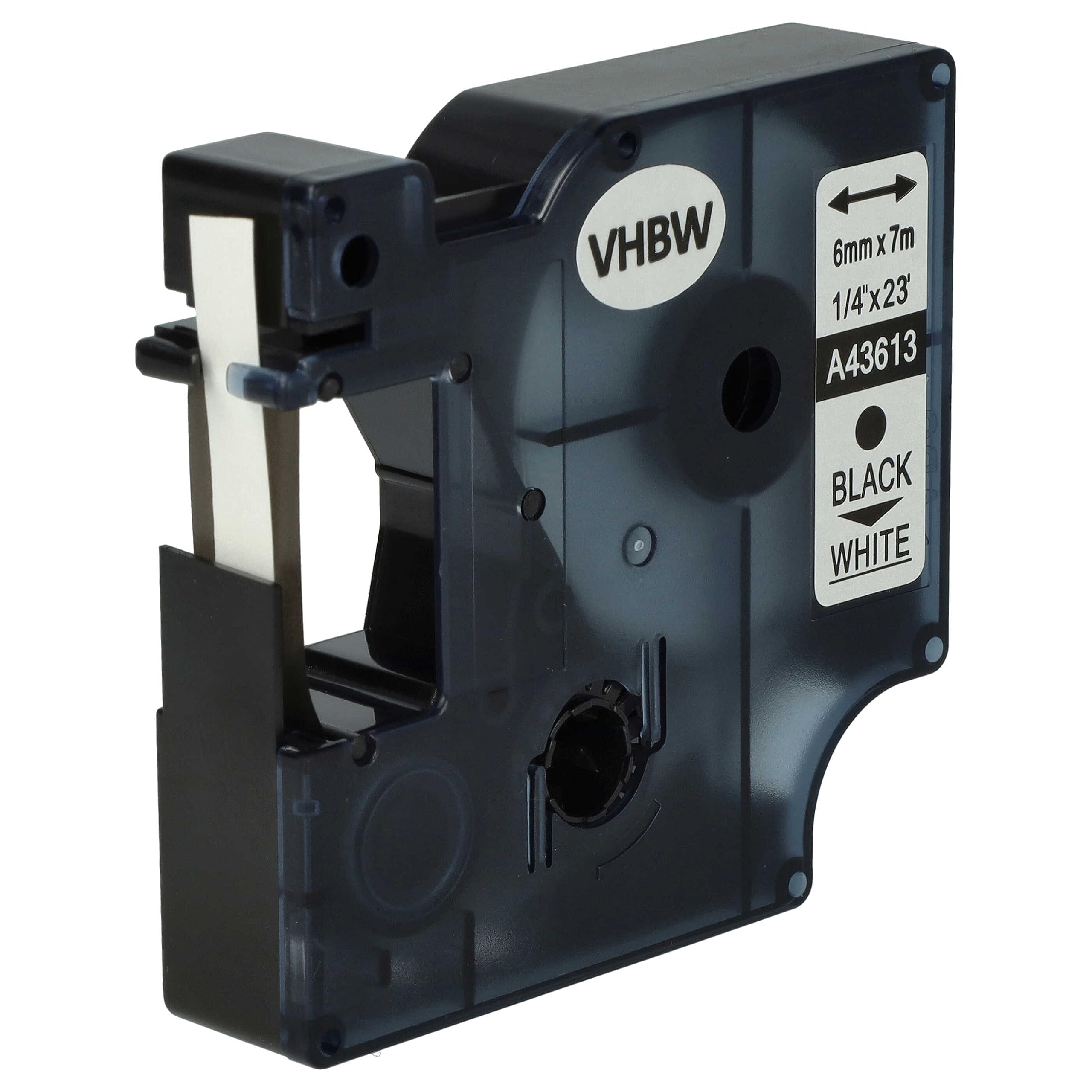 vhbw 50 x taśma do etykiet, kompatybilna z drukarką etykiet Dymo LabelWriter Duo, Duo 400, Duo 450, 6 mm, czarno-biała