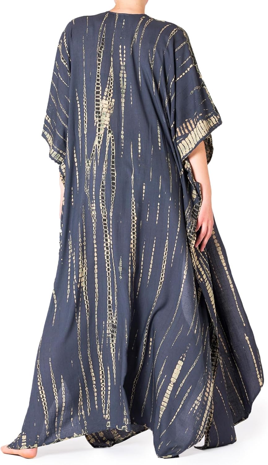 PANASIAM Tie-Dye Kimono for Women - Long Cover Up Swimwear Maxi Beach Dress Bikini Cover Up - Exotic - Holiday Summer Spa image 4
