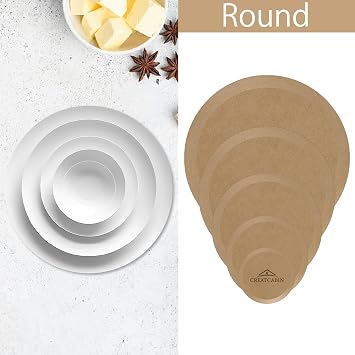 CREATCABIN 3 Pcs Round Pottery Molds Ceramics Plate Forming Molds 3 Size Wooden Pottery Forms Clay Pottery Molding Tools MDF Ceramics Dish Plate Slump Mold for Handbuilding Plates DIY Craft Supplies