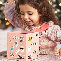 Vista 7 de Calcomanías para cachorros, 650 unidades, lindas calcomanías para cachorros de mascotas para niños, tema de perros de animales para botella de agua