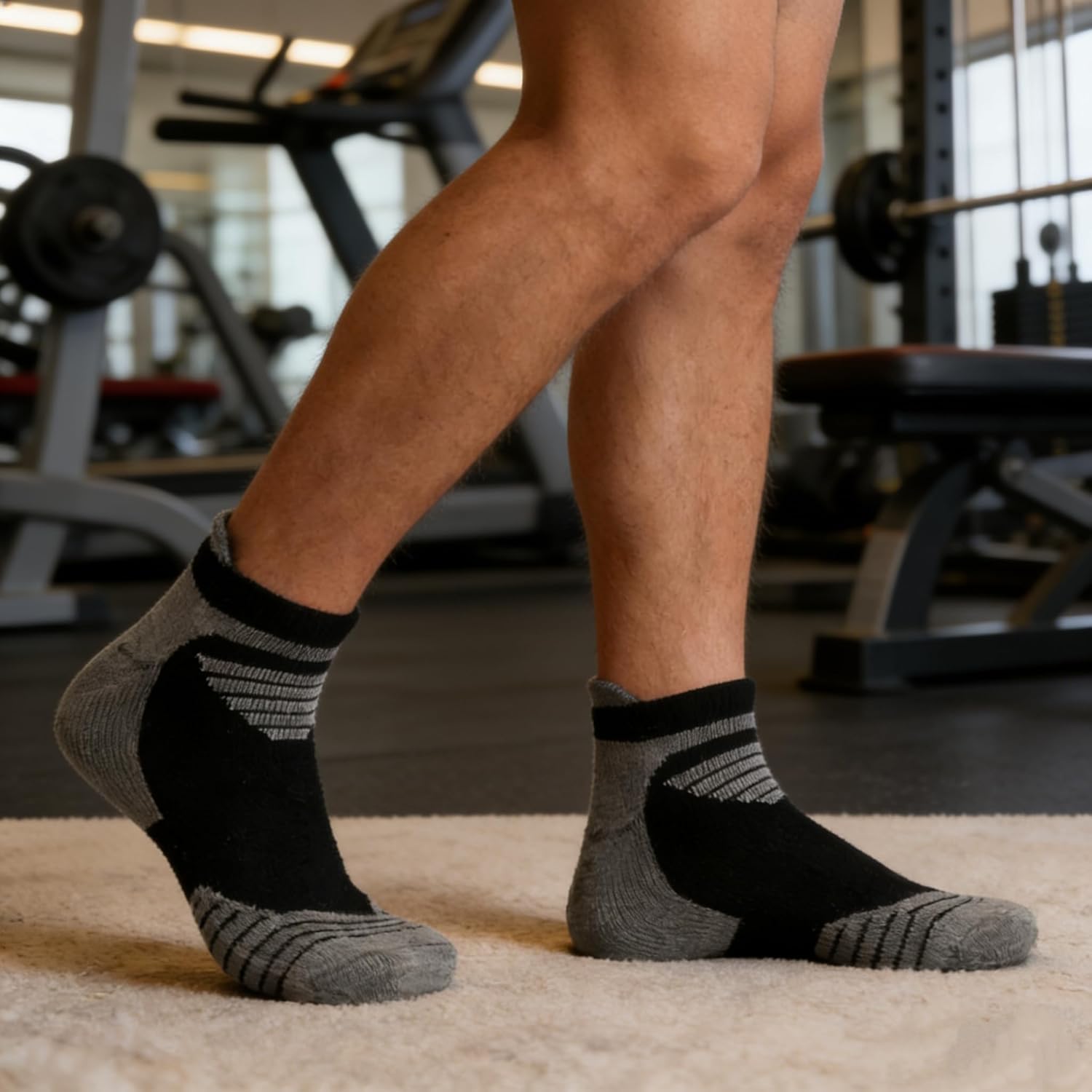 90% Merino Wool Sport Socks, Unisex Athletic Ankle Socks for Running, Hiking & Cycling,3-Pack - Image 2