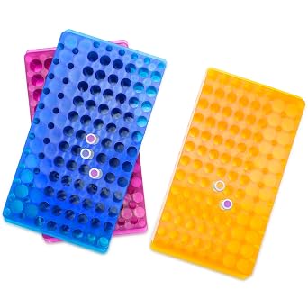 3 Pack Double-Panel Test Tube Rack - More Than 96 Well 84+102 Well, Holds 0.2-5ml Tubes, Numerical Markings for Easy Identification.