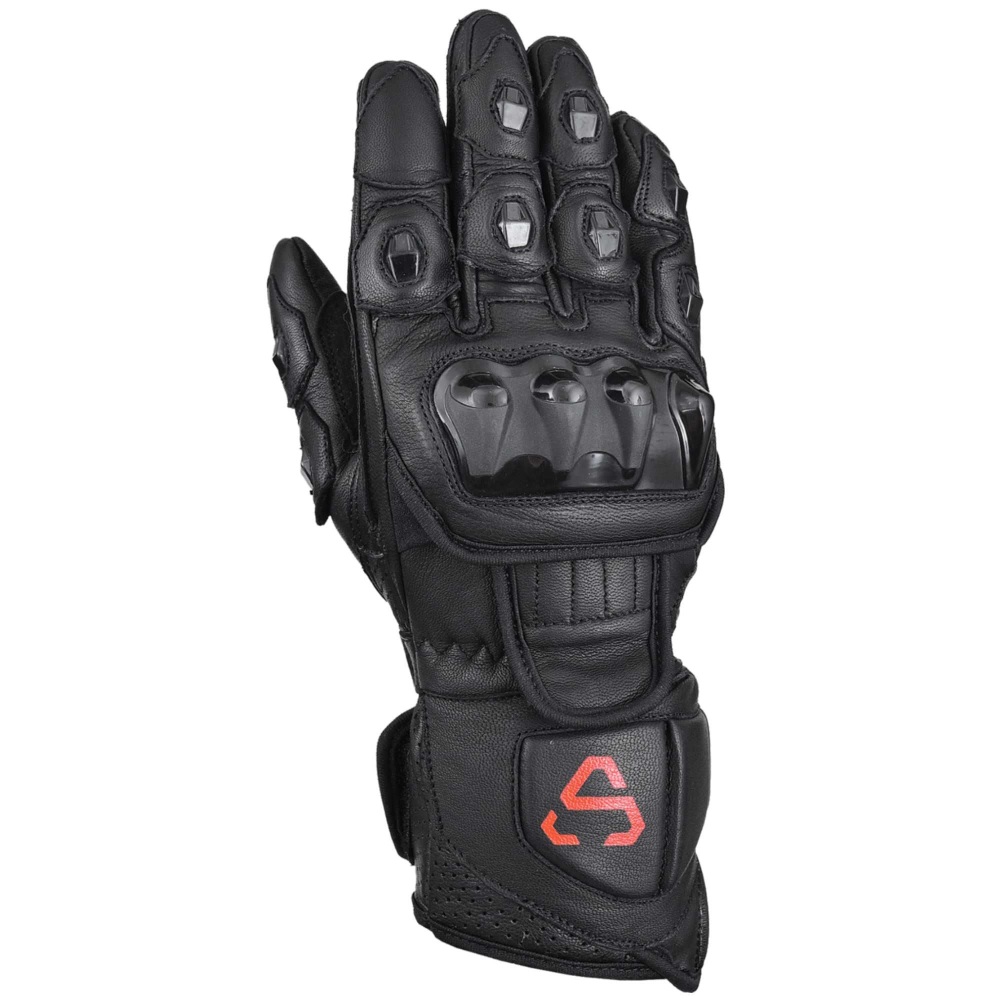 Guanti Da Corsa In Pelle Da Uomo Per Moto Guanti Protettivi Con Protezione Nocche, Guanti Sportivi Corsa Neri