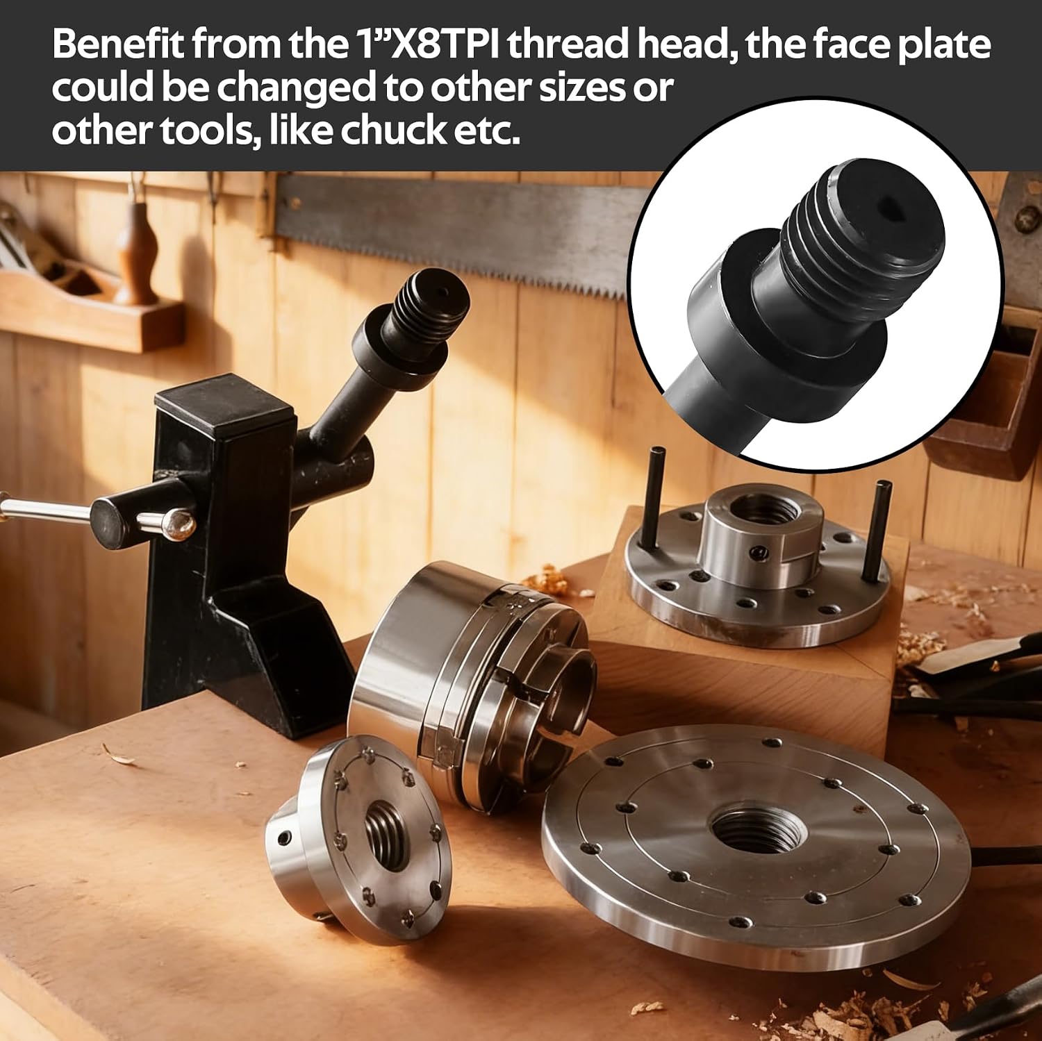 CV-3 Carving Vise with 4" Faceplate, Carving Vice for Woodworking,Carving Tools.