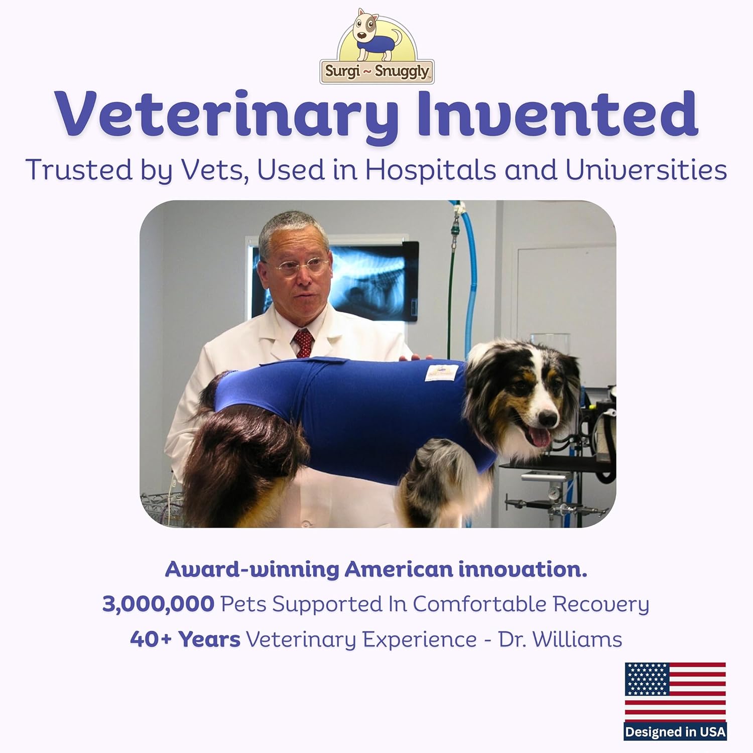 Surgi Snuggly Dog Surgery Recovery Suit – Dog Onesie for Post Surgery Recovery, Female Spay & Male Neuter – Surgical Suit for Dogs, E-Collar Cone Alternative, Double Blue - XL Long - 23" - 26" (EC)