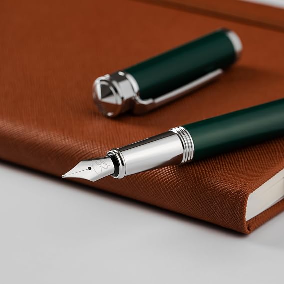 Ellington Pens Pocket Size Fountain Pen Medium Nib 12cm Compact Luxury Mini Pen, Ink Converter, 3 Cartridges Sleek Finish, Ideal for Travel, Journaling & Gifting