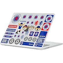 Head Case Designs Officially Licensed Rangers FC Mix Art Icons Clear Hard Crystal Armour Laptop Case Compatible with MacBook Air 13.6" M2 A2681/M3 A3113/M4 A3240 2022/2024/2025