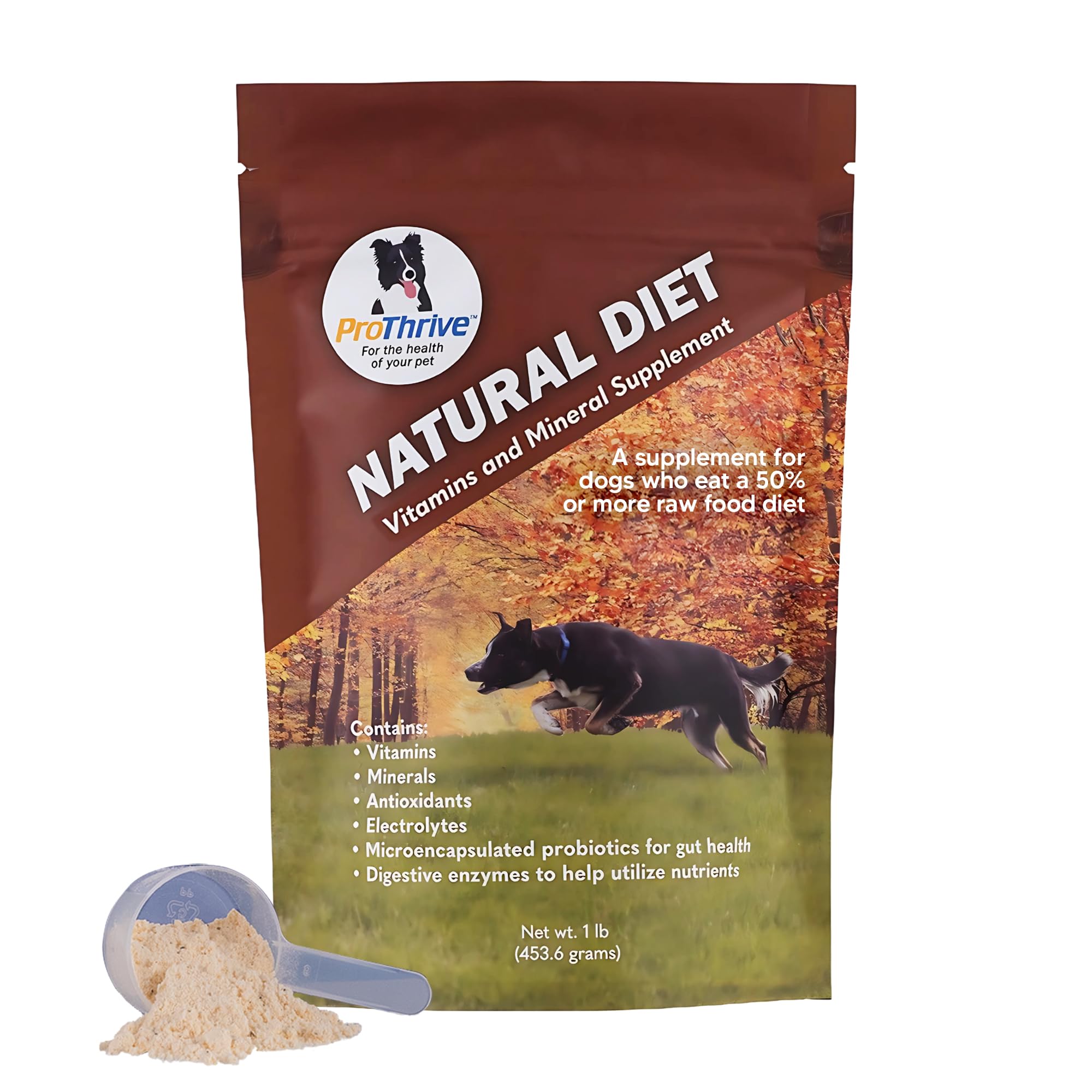 ProThrive Canine Natural Diet Supplement, Dog Vitamins and Supplements Powder, Supports Digestion & Balanced Canine Nutrition, Powder Supplement for