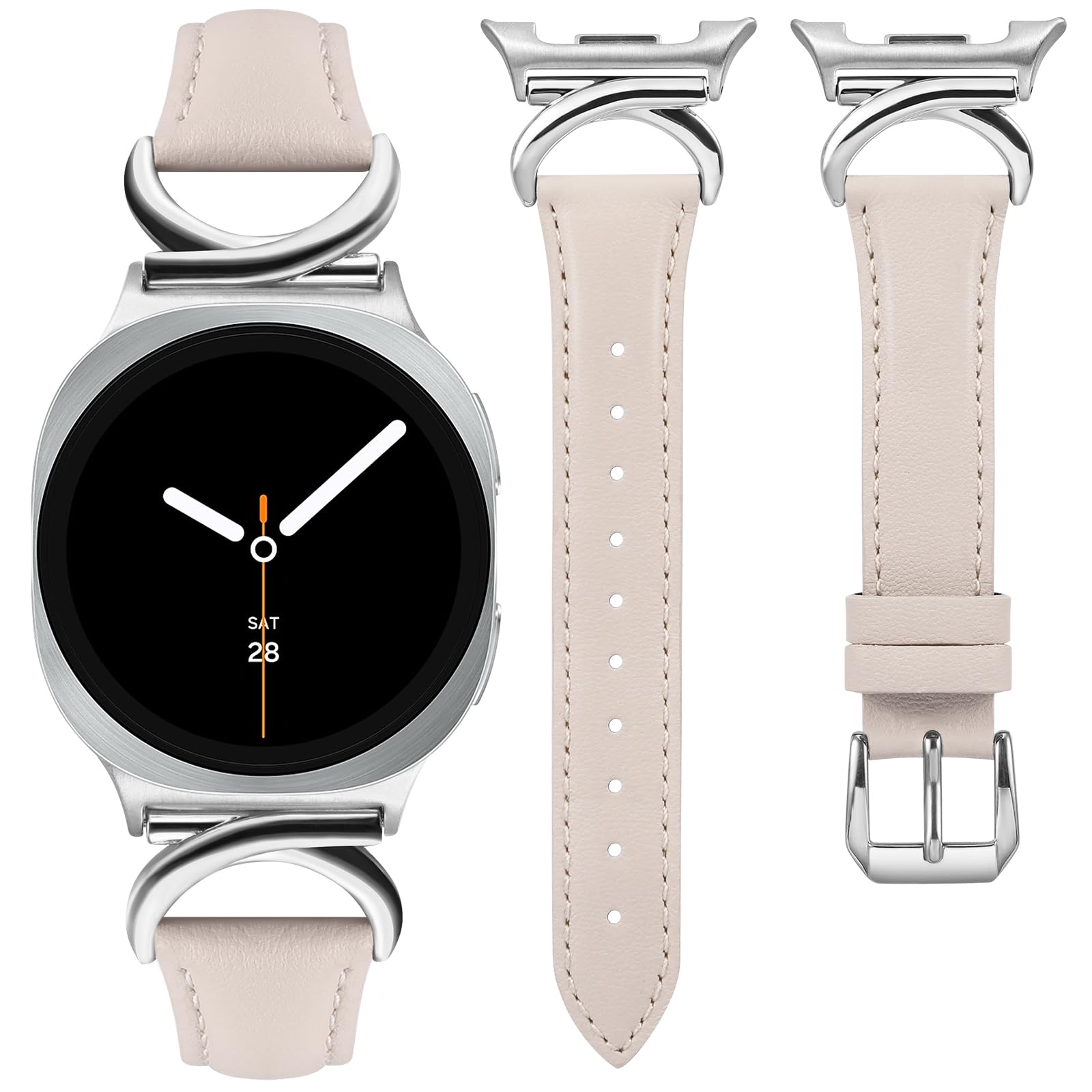 Photo 1 of Minyee Leather Band for Samsung Galaxy Watch 9 8 40mm 44mm/8 Classic 46mm