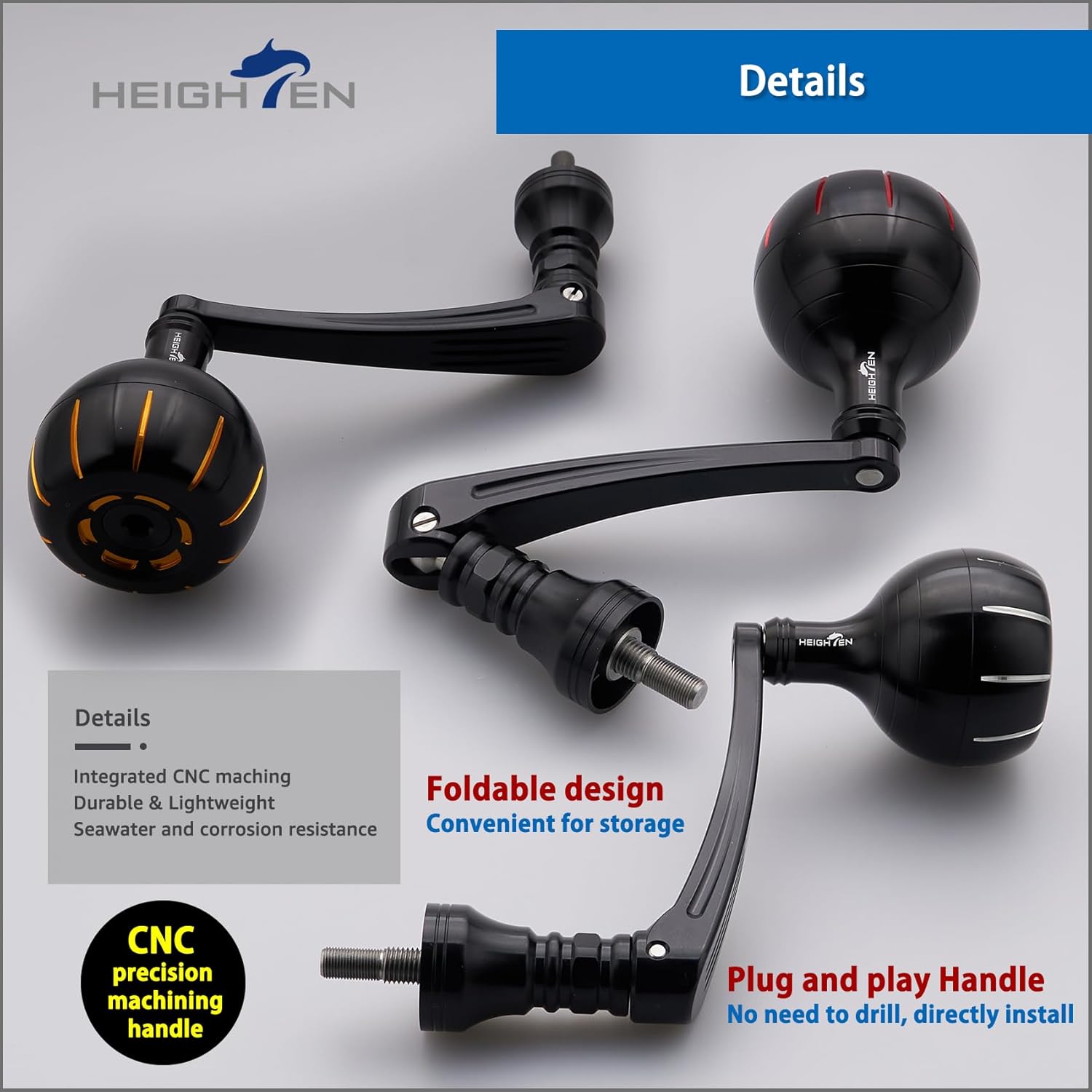 Fishing Reel Handle for Penn Spinfisher VI/Slammer III IV/Battle II III DX/Pursuit III IV/Fierce II III