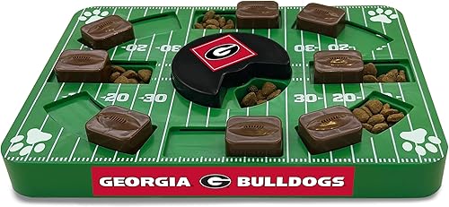 Pets First NCAA Georgia Bulldogs - Juguete de rompecabezas para perros, juguete interactivo para perros, rompecabezas para perros, juguete lento