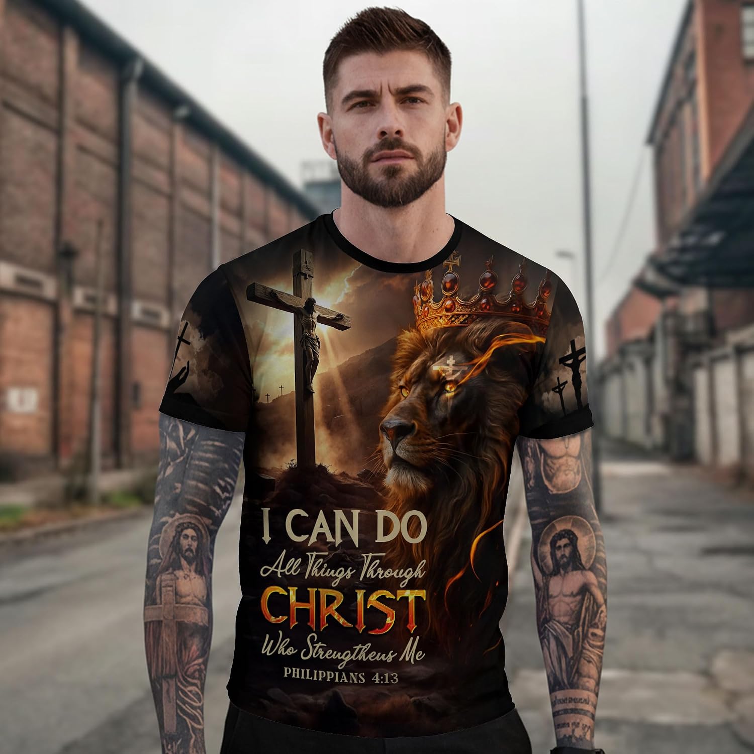 I Can Do All Things Through Christ Shirt, Cross Shirt, Christian Shirts for Men, Jesus Shirts for Men