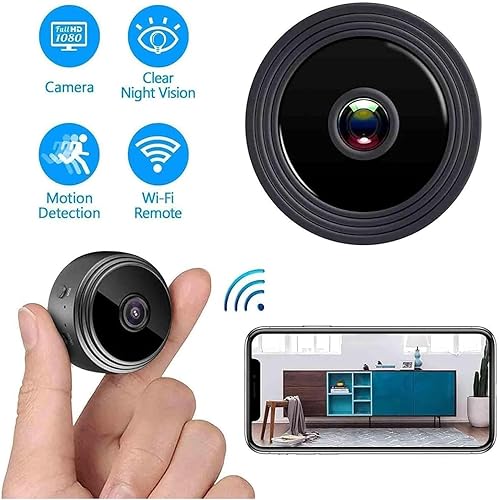 Miniatura 2 de Cámara de vigilancia, cámara de seguridad para casa de guardia, 1080p HD magnética, mini cámaras inalámbricas WiFi, con lente gran angular y alarma