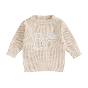 Kuriozud Toddler Baby Boy Girl Sweater Checkerboard Knit Crewneck Sweatshirt Soft Warm Fall Winter Clothes