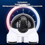 BTSEURY Security Camera, Movable Pet Camera with Wheels, 2MP Double Lens APP Remote Control 2 Way Talk 1080P W I F I Indoor Security Camera for Cats Dogs