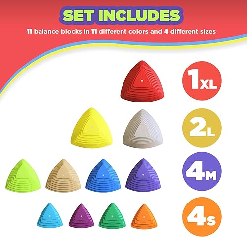 Miniatura 4 de Shape28 Stepping Stones para niños, ideal para el equilibrio, el ejercicio y la coordinación, equipo de juego para interiores y exteriores para niños