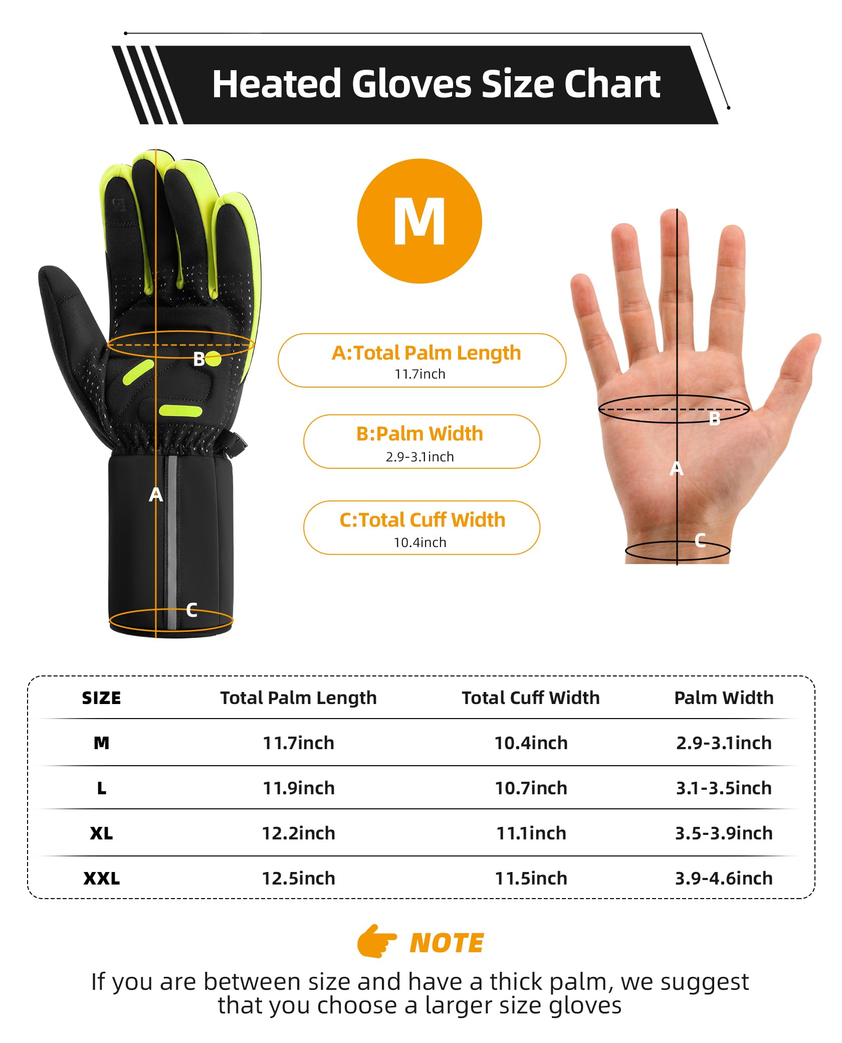 ROCKBROS Smart Heated Gloves for Men Women 3.7V 4000mAH Rechargeable Battery Electric Heating Gloves for Cycling Skiing Hiking Hunting