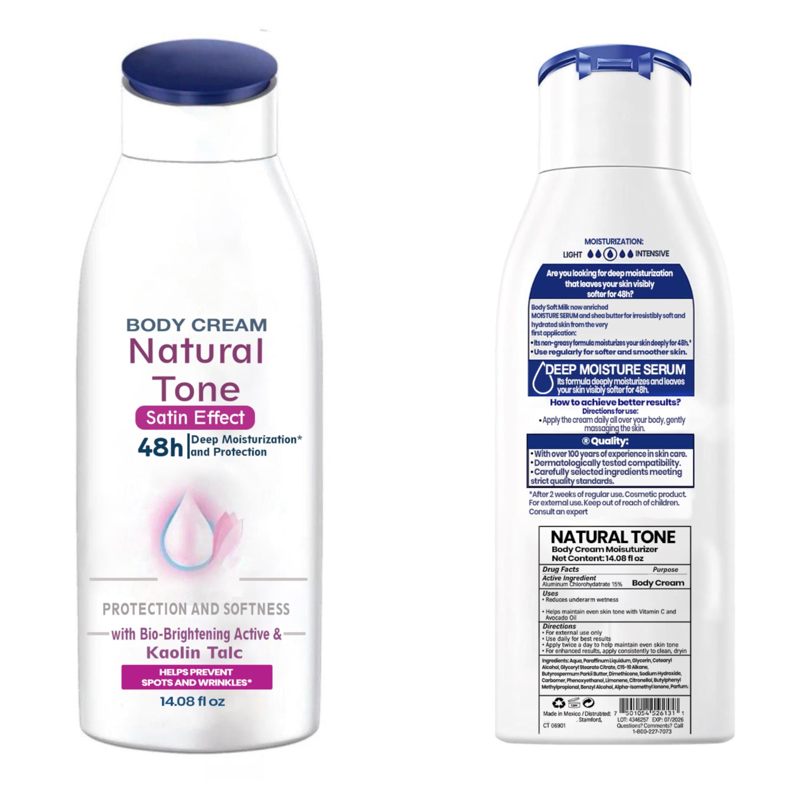 ivea Tono Natural Body Lotion with Vitamin C, 14 oz
