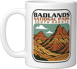 Badlands National Park South Dakota, Badlands Ceramic Mug, White
